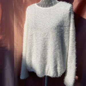 Fuzzy women’s sweater blouse